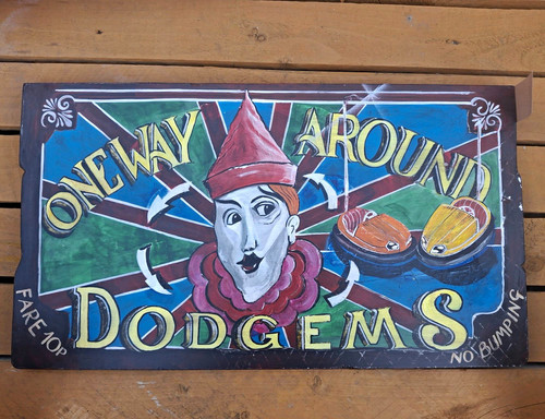 Hand painted wooden - painted, dodgems