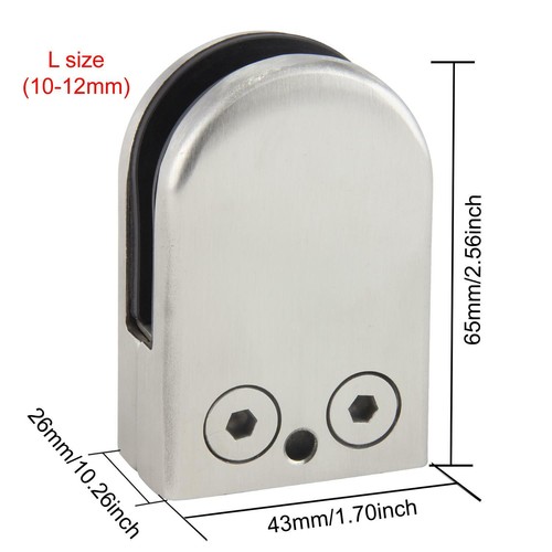 12x glass clamp stainless - 12x,