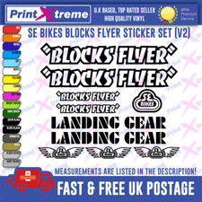 BLOCKS FLYER BMX Vinyl Decals