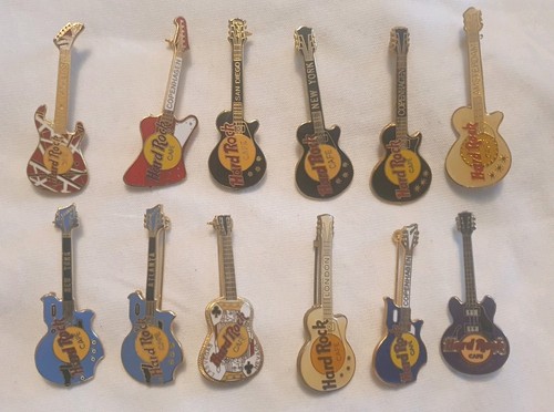 Hard rock cafe guitar pins - 12,