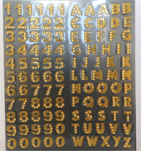 Gold diamante glitter - diamante, stickers