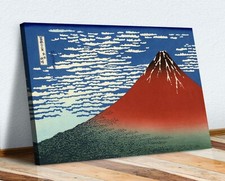 HOKUSAI RED MOUNT FUJI UKIYOE