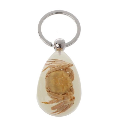 Luminous amber insect keychain - luminous,
