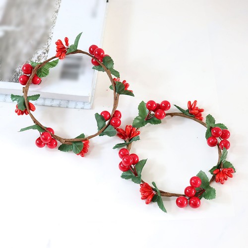 Christmas candle ring wreath - christmas,