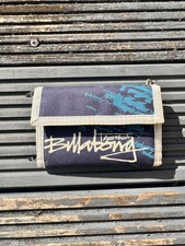 Billabong cloth wallet surf casual blue zip trifold
