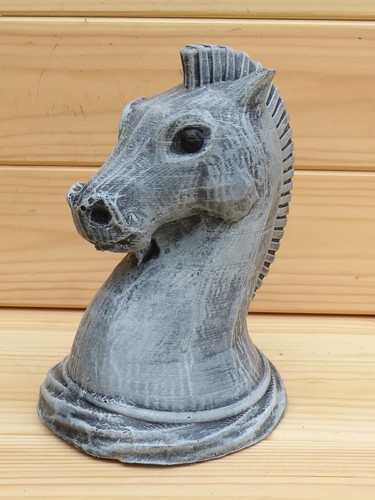 Handcrafted cast stone - stone, horse