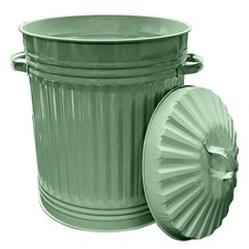 40L Retro Style Metal Rubbish
