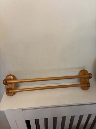 Vintage wooden double towel - wooden,