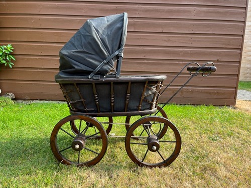 Vintage dolls pram wood - dolls, /