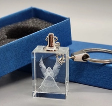 Glass Etched Guardian Angel