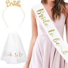 BRIDE TO BE Veil On Comb Tiara