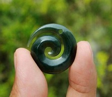 Natural Nephrite Jade Koru