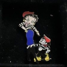 French style betty boop and felix the cat pin badge