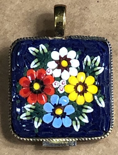 Micro mosaic pendant italy - micro,