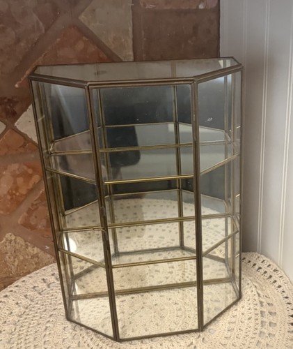 Vintage brass and glass