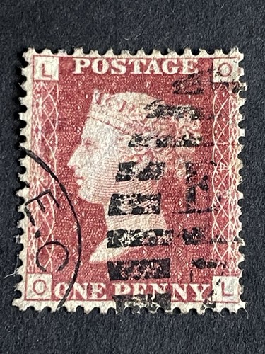 Sg43 penny red - stamp, plate