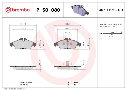 Brake pads set front - brake,