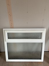 UPVC Bathroom Window Obscure Glass With Fanlight