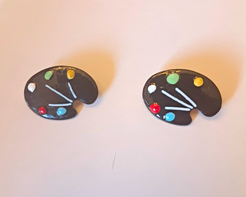 Enamel artist palette - artist, pins