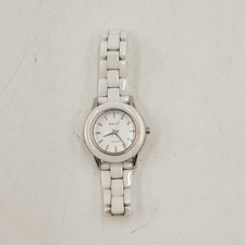 DKNY Women's White Ceramic And Stainless Steel Wrist Watch NY8644 Untested