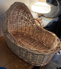 Vintage Hand Woven Wicker Baby