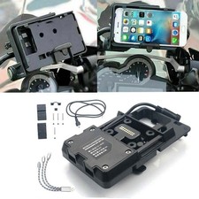 Mobile Phone Holder GPS Navigation Bracket USB Charger For BMW R1200GS ADV 14-17