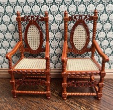 Dolls House Chairs Walnut &