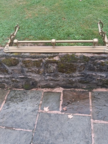 Brass fire fender surround - brass,