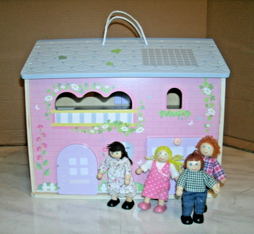 Asda carry along wooden dolls - wooden,