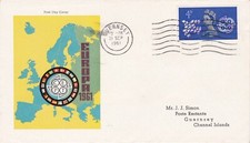 1961 FDC cover Herm Island - EUROPA CEPT