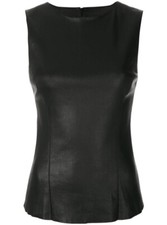 Women genuine lambskin tank - lambskin,