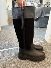 Osprey London Women's 'The Bramble' Black & Conker Red, All Size, Tall Boot UK 7