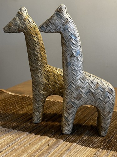 Pair retro decorative woven - decorative,