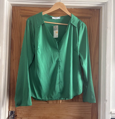 Primark green satin collared - primark,