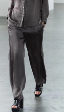 Zara Satin XS S Beaded Wide