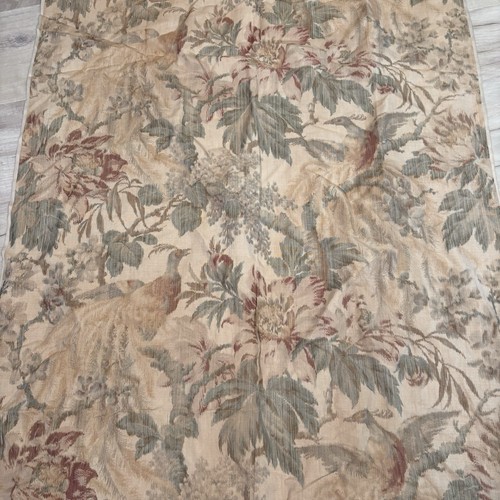 Antique watered floral drapery - watered,