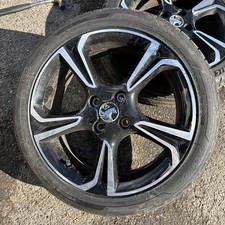 1 x VAUXHALL CORSA F 17'' 5 SPOKE DIAMOND CUT & BLACK GENUINE OEM ALLOY WHEEL
