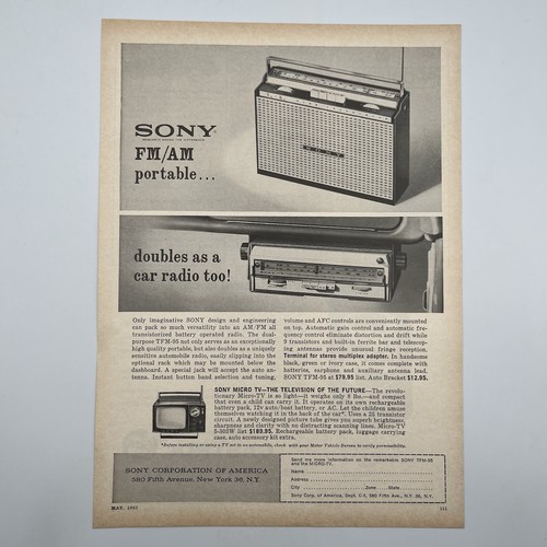 Sony 1963 vintage - sony, ad