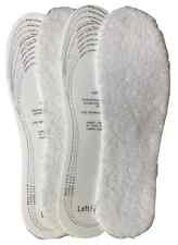 2 x Pairs Thermal Fleece Insoles Winter Warm Thick Soft Unisex Shoe Boots Pads