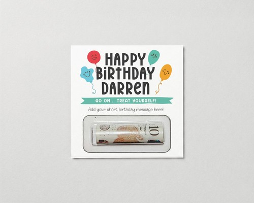 Personalised birthday money - personalised,