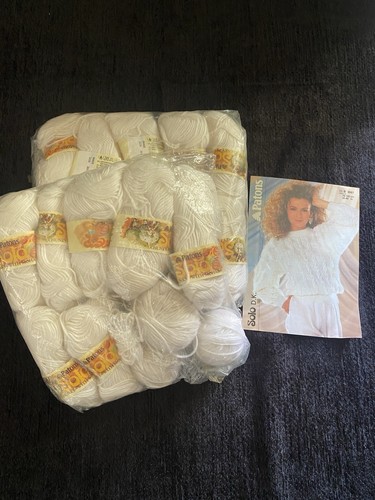 White solo chunky - with, mohair
