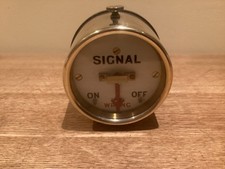 Railway Signal Box Brass Signal Repeater ~ SIGNAL  ON / OFF ~ Clean Condition