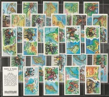 BARRATT-FULL SET- PEOPLE AND PLACES 1965 (25 CARDS) EXCELLENT+++