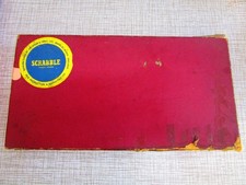 Vintage Scrabble Set Wooden Tiles + Letter Holders Excellent Condition Poor Box