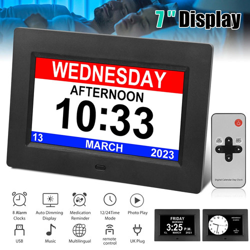 Digital alarm clock day - digital,
