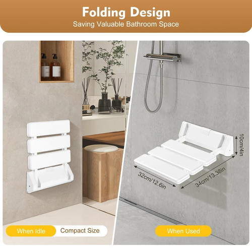 Shower seat folding - folding, wall