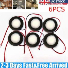 6X LED 12V Spot Lights Campervan Caravan Boat Van Black Recessed Downlight 6000k