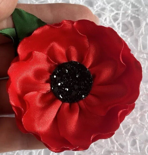 Handmade poppy brooch - poppy,