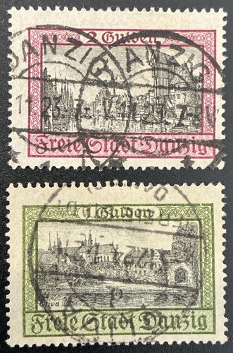 Danzig 1924 207 - 207-208, stamped