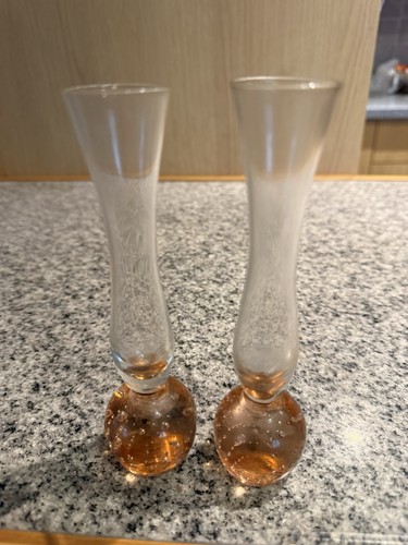 Two vintage style bud glass - style,